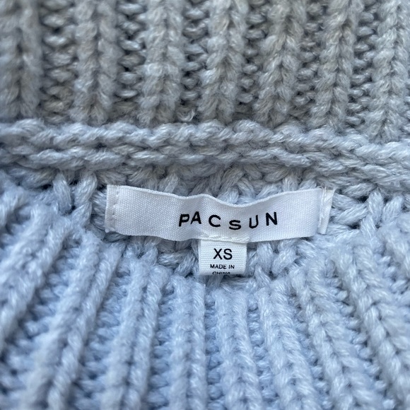 Light Blue Knit Pacsun Sweater XS - Picture 3 of 4